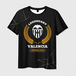 Футболка мужская Лого Valencia и надпись Legendary Football Club на, цвет: 3D-принт