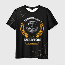 Футболка мужская Лого Everton и надпись Legendary Football Club на, цвет: 3D-принт