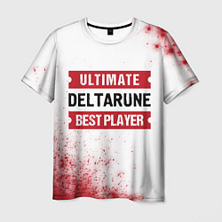 Футболка мужская Deltarune: красные таблички Best Player и Ultimate, цвет: 3D-принт