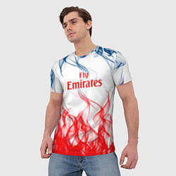 Футболка мужская Arsenal пламя, цвет: 3D-принт — фото 2