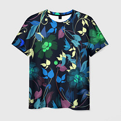 Футболка мужская Color summer night Floral pattern, цвет: 3D-принт