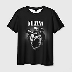 Футболка мужская Nirvana рок-группа, цвет: 3D-принт