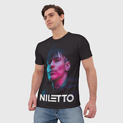 Футболка мужская Нилетто - портрет, цвет: 3D-принт — фото 2