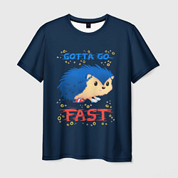 Футболка мужская Little Sonic gotta go fast, цвет: 3D-принт