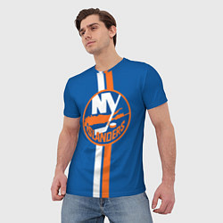 Футболка мужская Нью-Йорк Айлендерс Форма, цвет: 3D-принт — фото 2