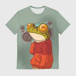 Футболка мужская Лягуха с мафоном, цвет: 3D-принт