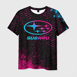 Футболка мужская Subaru Neon Gradient FS, цвет: 3D-принт