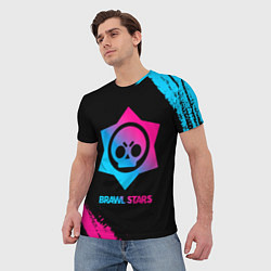 Футболка мужская Brawl Stars Neon Gradient, цвет: 3D-принт — фото 2