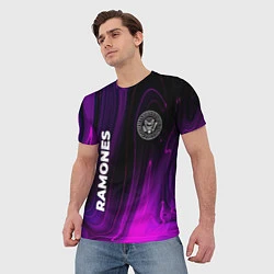 Футболка мужская Ramones Violet Plasma, цвет: 3D-принт — фото 2