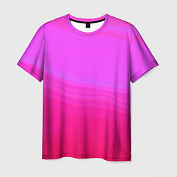 Футболка мужская Neon pink bright abstract background, цвет: 3D-принт