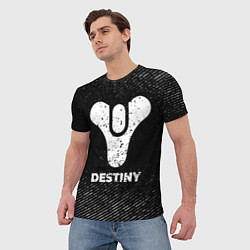 Футболка мужская Destiny с потертостями на темном фоне, цвет: 3D-принт — фото 2