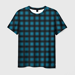 Футболка мужская Black and blue plaid, цвет: 3D-принт