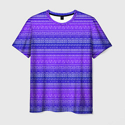 Футболка мужская Узор в стиле бохо на фиолетовом фоне, цвет: 3D-принт