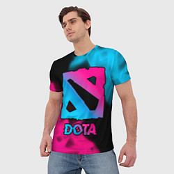 Футболка мужская Dota Neon Gradient, цвет: 3D-принт — фото 2
