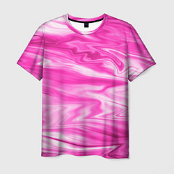 Футболка мужская Розовая мраморная текстура, цвет: 3D-принт