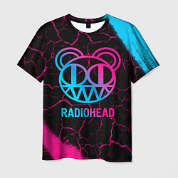 Футболка мужская Radiohead - neon gradient, цвет: 3D-принт
