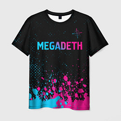 Футболка мужская Megadeth - neon gradient, цвет: 3D-принт