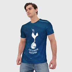 Футболка мужская Tottenham hotspur Соты абстракция, цвет: 3D-принт — фото 2