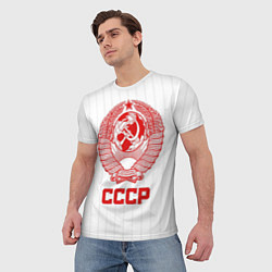 Футболка мужская Герб СССР - Советский союз, цвет: 3D-принт — фото 2