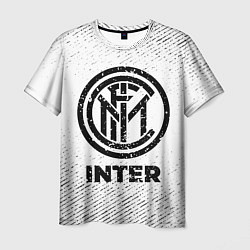 Футболка мужская Inter с потертостями на светлом фоне, цвет: 3D-принт