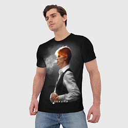 Футболка мужская David Bowie - Thin White Duke, цвет: 3D-принт — фото 2