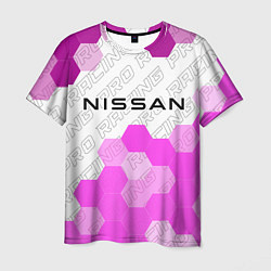 Футболка мужская Nissan pro racing: символ сверху, цвет: 3D-принт