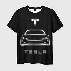 Футболка мужская Tesla white light, цвет: 3D-принт