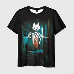 Футболка мужская Stray кот в ночи, цвет: 3D-принт