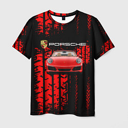 Футболка мужская Porsche - авто, цвет: 3D-принт