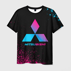 Футболка мужская Mitsubishi - neon gradient, цвет: 3D-принт