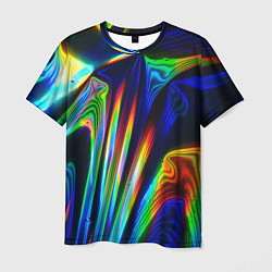 Футболка мужская Волнообразные абстрактные линии, цвет: 3D-принт