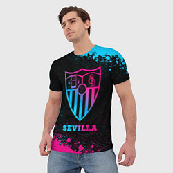 Футболка мужская Sevilla - neon gradient, цвет: 3D-принт — фото 2