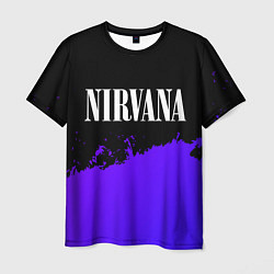 Футболка мужская Nirvana purple grunge, цвет: 3D-принт