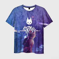 Футболка мужская Stray - kot - neon, цвет: 3D-принт