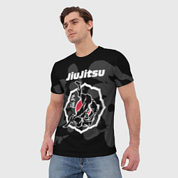 Футболка мужская Jiu-jitsu throw logo, цвет: 3D-принт — фото 2