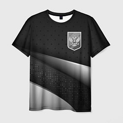 Футболка мужская Russia - black & white, цвет: 3D-принт