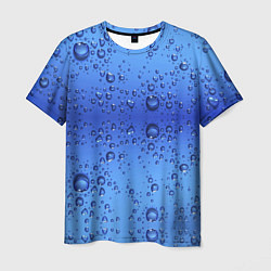 Футболка мужская Капли воды - текстура, цвет: 3D-принт