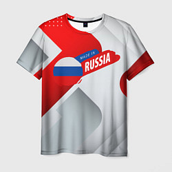 Футболка мужская Welcome to Russia red & white, цвет: 3D-принт