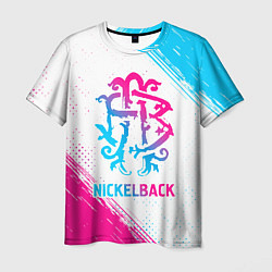 Футболка мужская Nickelback neon gradient style, цвет: 3D-принт
