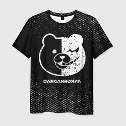 Футболка мужская Danganronpa с потертостями на темном фоне, цвет: 3D-принт