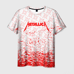 Футболка мужская Metallica - брызги, цвет: 3D-принт