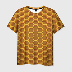 Футболка мужская Volumetric honeycombs, цвет: 3D-принт
