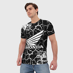 Футболка мужская Honda logo арт, цвет: 3D-принт — фото 2