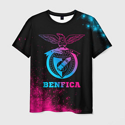 Футболка мужская Benfica - neon gradient, цвет: 3D-принт