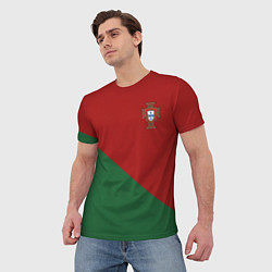 Футболка мужская Сборная Португалии форма для чемпионата мира 2022, цвет: 3D-принт — фото 2