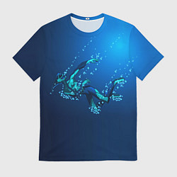 Футболка мужская Ихтиандр : человек - амфибия рисунок, цвет: 3D-принт