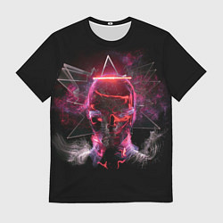 Футболка мужская Неоновый пришелец, цвет: 3D-принт