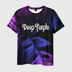Футболка мужская Deep Purple neon monstera, цвет: 3D-принт