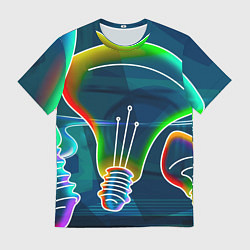 Футболка мужская Неоновые лампы - коллаж, цвет: 3D-принт