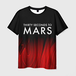 Футболка мужская Thirty Seconds to Mars red plasma, цвет: 3D-принт